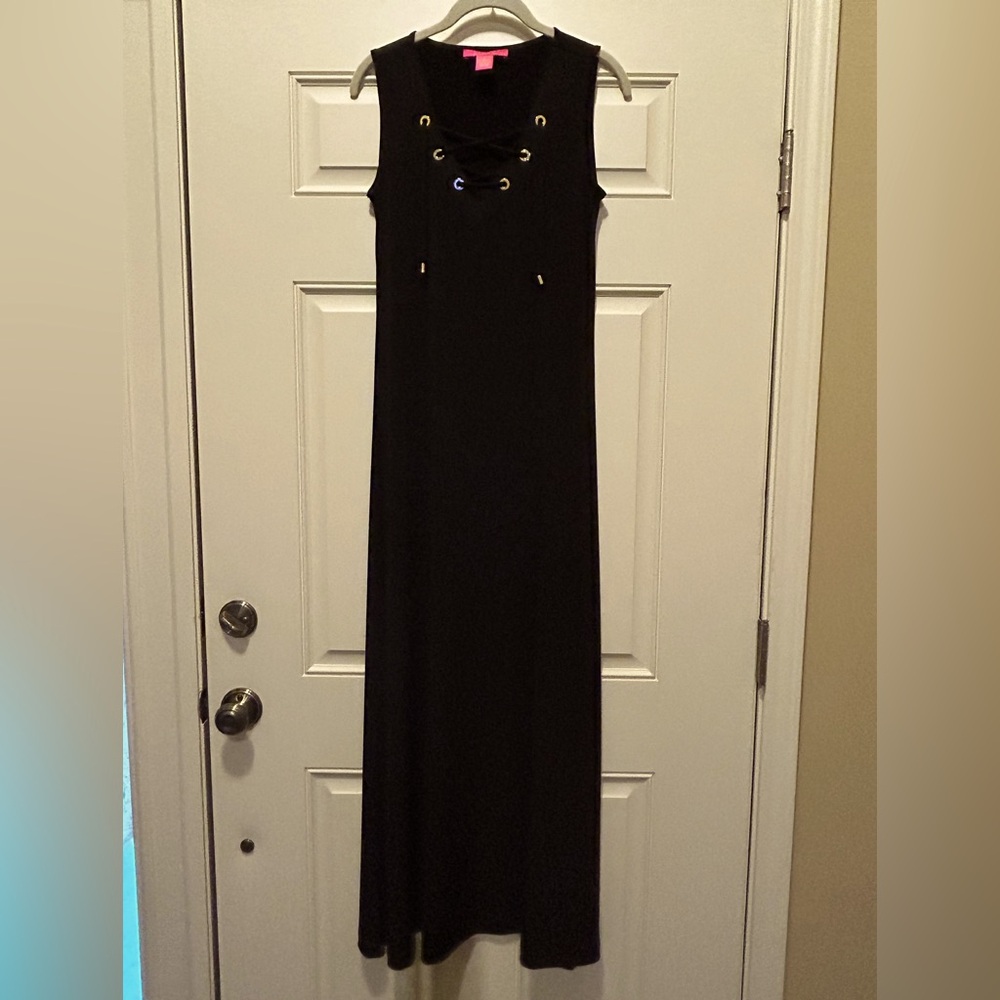 Catherine MaLandrino Black Sleeveless Maxi Dress